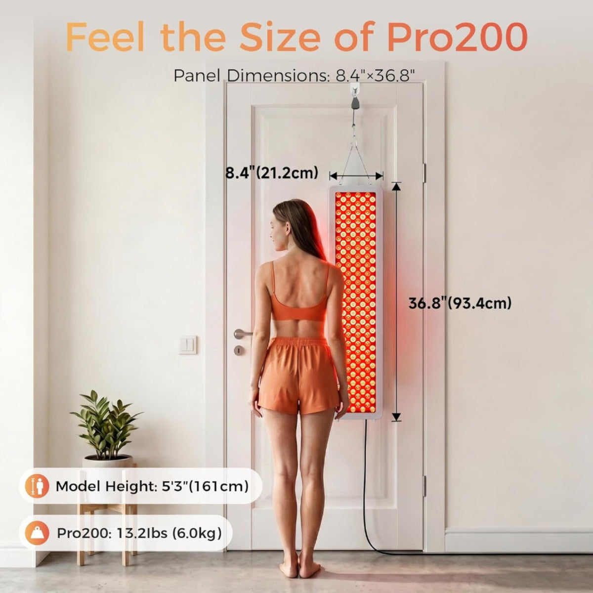 Red Light Therapy Panel, 4 Wavelengths 200 Leds Full Body, 330W